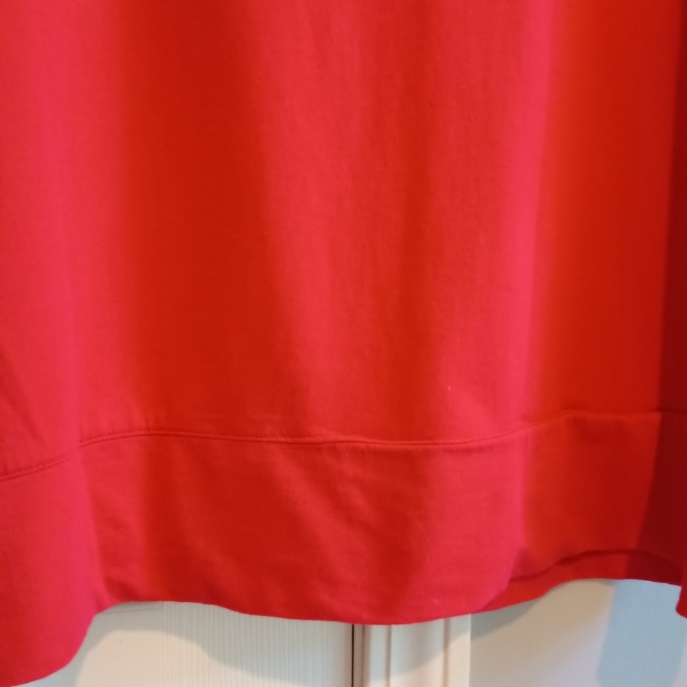 Oversized Graphic Long Sleeve‎ Top - Distressed 'Wherever U care"' 100% Cotton - Picture 13 of 16
